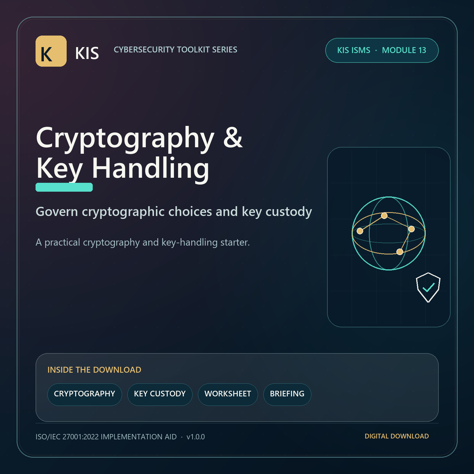 ISMS Module 13: Cryptography and Key Handling Toolkit