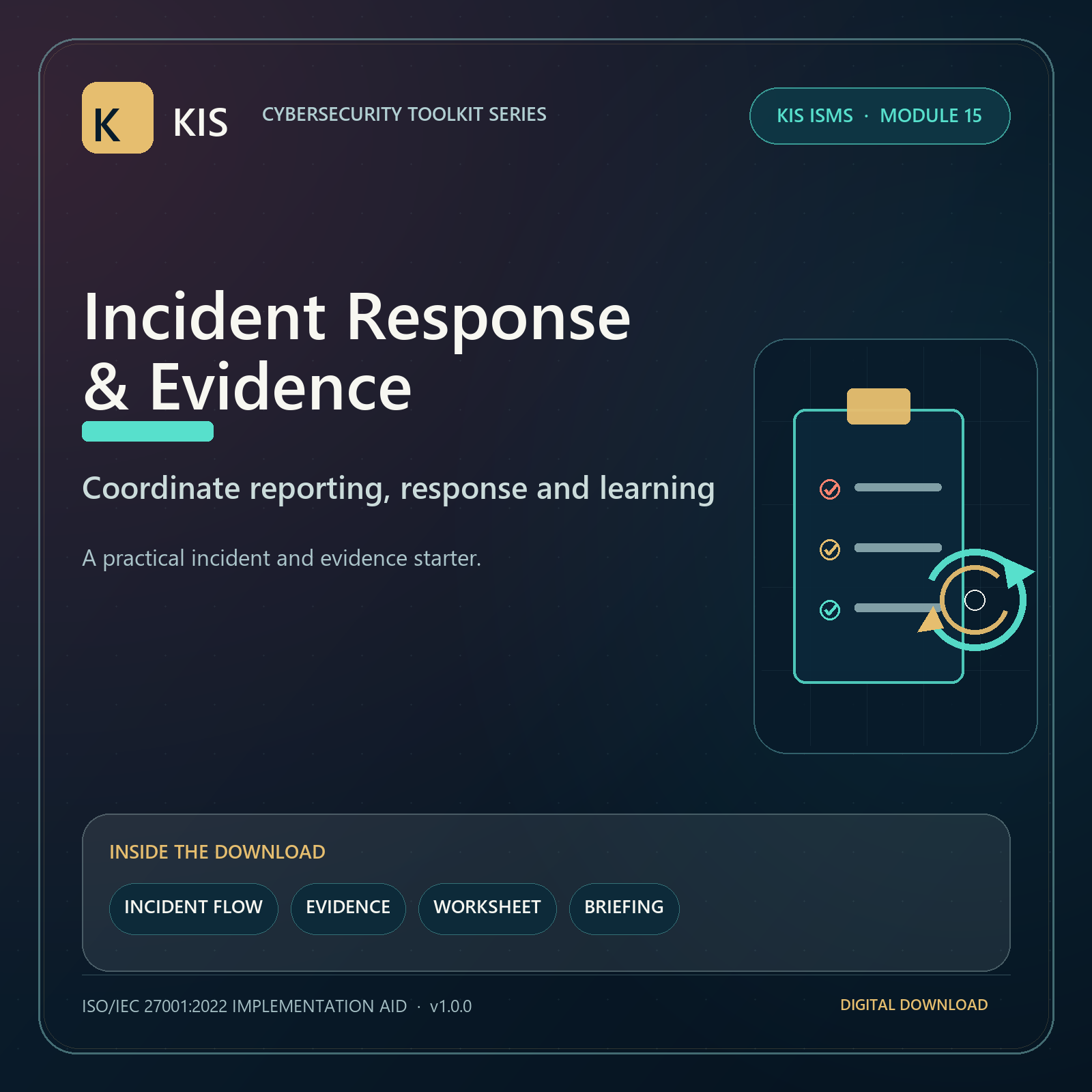 ISMS Module 15: Incident and Evidence Handling Toolkit